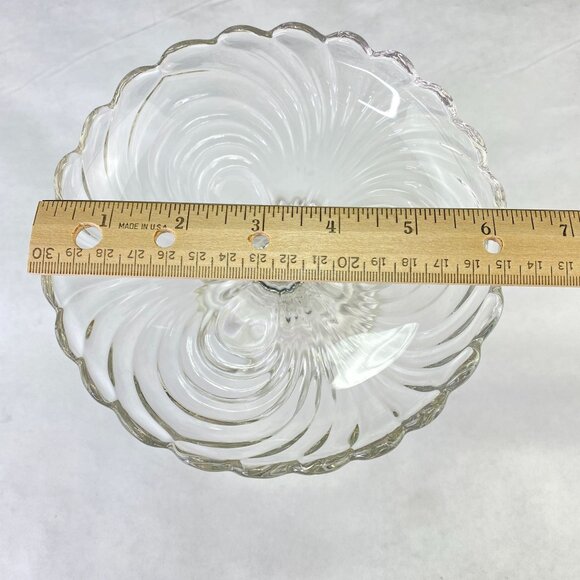 Vintage Cambridge Caprice Clear Glass Pedestal Compote Dish - Picture 9 of 9